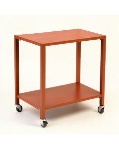 Shore Canyon Empty Rolling Workshop Cart - Terracotta (synthetic illustration; no displayed measurements)