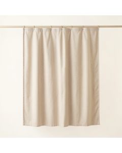 Hazel Bluff Shower Curtain Hanging Flat From A Plain Rod - Beige (synthetic illustration; no displayed measurements)