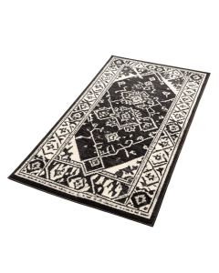 Rhodes Geometric Black/Charcoal/White Area Rug