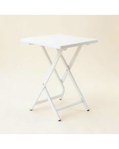 Stone Bridge Compact Balcony Table - White (synthetic illustration; no displayed measurements)