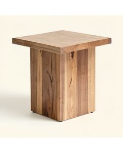 Teres Solid Wood Block End Table (synthetic illustration; no displayed measurements)