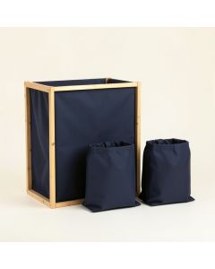 Cove Dale Laundry Sorting Station With Plain Removable Bags - Navy (synthetic illustration; no displayed measurements)