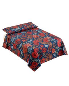 Batik Bohemian Malaysian Floral Bouquet Embellish Ornamental Royal Asian Artisan Image Duvet (synthetic illustration; no displayed measurements)