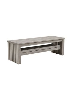 Dune Canyon Narrow Outdoor Storage Bench - Gray (synthetic illustration; no displayed measurements)