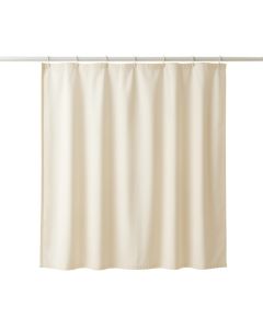 Birch Branch Shower Curtain Hanging Flat From A Plain Rod - Cream (synthetic illustration; no displayed measurements)