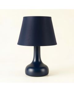 Harbor Bend Table Lamp With A Plain Fabric Shade - Navy (synthetic illustration; no displayed measurements)
