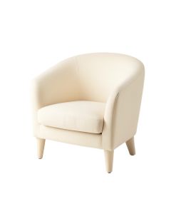 Shore Arc Upholstered Armchair - Ivory