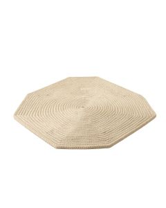 Octagon Senoia Ombre Braided Cotton Beige Area Rug