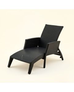 Summit Brook Outdoor Lounge Chair - Black (synthetic illustration; no displayed measurements)