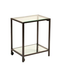 Ducote Industrial Modern Iron/Glass Bar Cart (synthetic illustration; no displayed measurements)