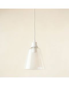 Flint Arc Pendant Light Suspended From One Plain Cable (synthetic illustration; no displayed measurements)
