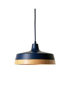 Bay Bluff Pendant Light Suspended From One Plain Cable - Navy (synthetic illustration; no displayed measurements)