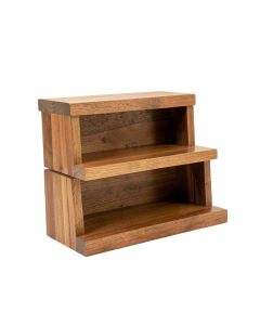 Gisli 2 Piece Solid Wood Tiered Shelf