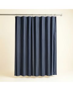 Clay Arc Shower Curtain Hanging Flat From A Plain Rod (synthetic illustration; no displayed measurements)