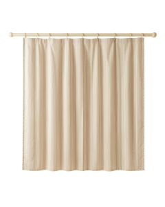 Birch Bluff Shower Curtain Hanging Flat From A Plain Rod - Beige (synthetic illustration; no displayed measurements)