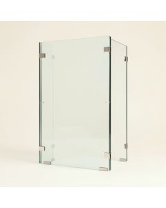 4 - Panel Glass Room Divider (synthetic illustration; no displayed measurements)
