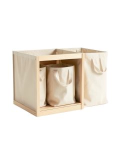 Reed Bluff Laundry Sorting Station With Plain Removable Bags - Beige (synthetic illustration; no displayed measurements)
