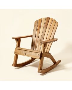 Acacia Wood Outdoor Rocking Chair (synthetic illustration; no displayed measurements)