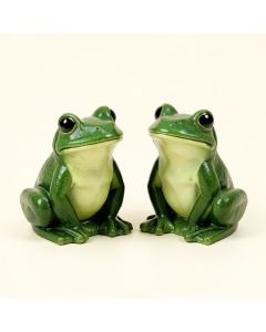 Lily And Paddy Reading Frog Statues , Set Of 2 (synthetic illustration; no displayed measurements)