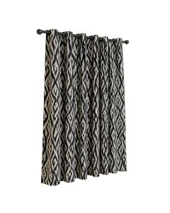 Fix Mosaic Ikat Max Blackout Thermal Grommet Single Curtain Panel