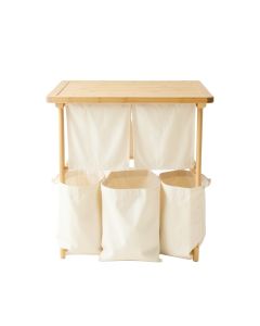 Cove Canyon Laundry Sorting Station With Plain Removable Bags - Ivory (synthetic illustration; no displayed measurements)
