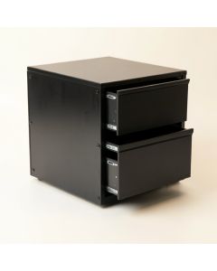 Moss Crest Small-Parts Storage Drawer Cabinet - Black (synthetic illustration; no displayed measurements)