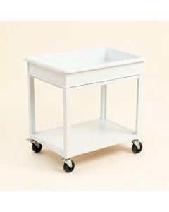 Moss Dell Empty Rolling Workshop Cart - White (synthetic illustration; no displayed measurements)