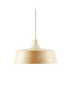 Laurel Bend Pendant Light Suspended From One Plain Cable - Cream