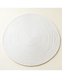 Lake Bend Round Area Rug - White (synthetic illustration; no displayed measurements)