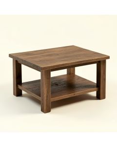 Industrial Coffee Table With Storage Shelf , Rustic Brown (synthetic illustration; no displayed measurements)