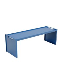 Lake Bridge Narrow Outdoor Storage Bench - Blue (synthetic illustration; no displayed measurements)