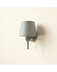 Stone Brook Wall Sconce Mounted On A Plain Wall - Gray (synthetic illustration; no displayed measurements)