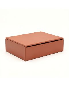 Summit Crest Desktop Monitor Riser - Terracotta (synthetic illustration; no displayed measurements)