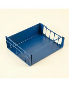 Oak Edge Empty Under-Desk Cable Tray - Blue (synthetic illustration; no displayed measurements)