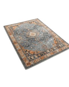 Gutierez Oriental Gray/Blue/Orange Area Rug (synthetic illustration; no displayed measurements)