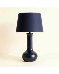 Cedar Brook Table Lamp With A Plain Fabric Shade - Navy (synthetic illustration; no displayed measurements)