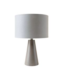 Clay Branch Table Lamp With A Plain Fabric Shade - Gray