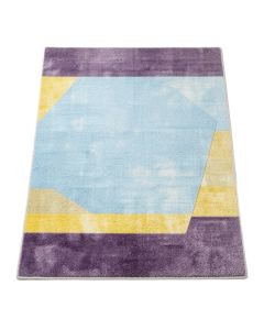 Cube Light Blue/Yellow/Plum Area Rug