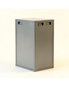 Moss Arc Closed Outdoor Storage Box - Gray (synthetic illustration; no displayed measurements)