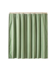 Olive Crest Shower Curtain Hanging Flat From A Plain Rod - Green (synthetic illustration; no displayed measurements)