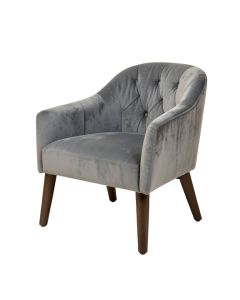 Borghi Tufted Velvet Side Chair In Gray (synthetic illustration; no displayed measurements)
