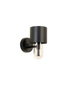 Clay Canyon Wall Sconce Mounted On A Plain Wall - Black