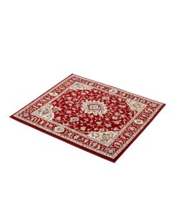 Bayern Machine Made Power Loom Wool And Polyester Red/White Area Rug