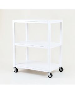 Dune Bridge Empty Rolling Workshop Cart - White (synthetic illustration; no displayed measurements)