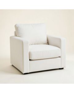 Juniper Bridge Upholstered Armchair - White (synthetic illustration; no displayed measurements)