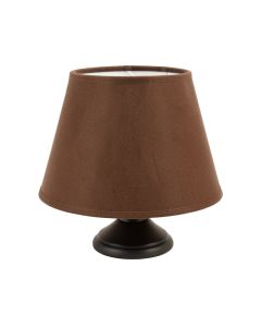 Dirt Bike Dot 7 '' H Fabric Empire Lamp Shade ( Screw On ) In Brown/White