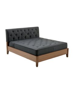 Tufted Upholstered Low Profile Platform Bed (synthetic illustration; no displayed measurements)