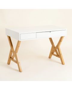 Dawn Arc Writing Desk (synthetic illustration; no displayed measurements)