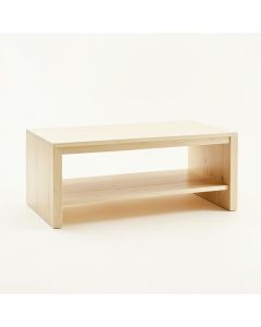 Oak Arc Coffee Table - Ivory (synthetic illustration; no displayed measurements)