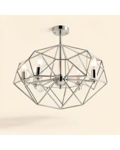 Downes 8 - Light Unique / Statement Geometric Chandelier (synthetic illustration; no displayed measurements)